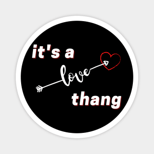 It's a love thang for Lovers Red Heart Bow Arrow Magnet
